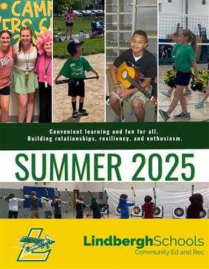 The cover for the Summer 2025 Community Ed and Rec catalog